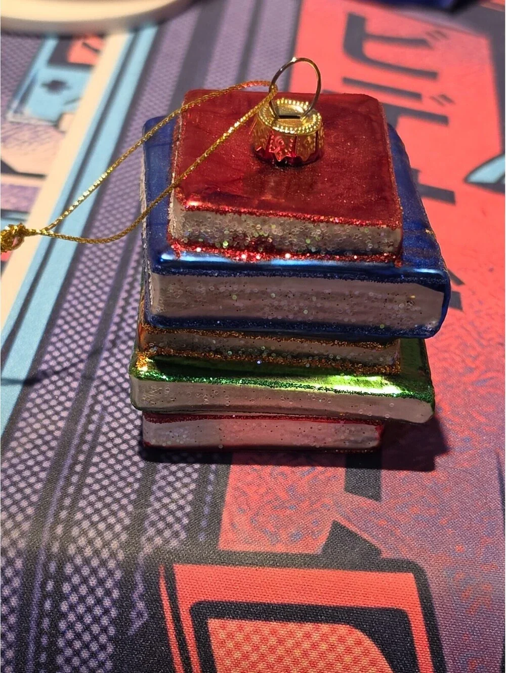 Old World Christmas stack books
